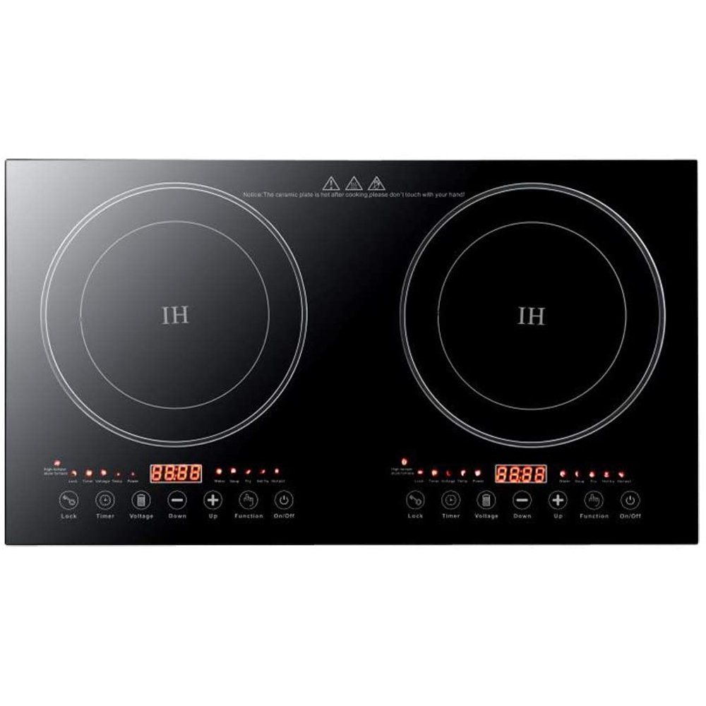 Oukaning Induction Cooktop 2 Plate Dual Countertop Cooker Burner Stove