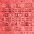 thumbnail image 1 of Ahgly Company Machine Washable Indoor Square Abstract Red Modern Area Rugs, 3' Square, 1 of 4
