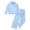 Blue, variant on Yaoqi 9 Years Big Girl Outfit Set 10 Years Child Girls Winter Clothes Long Sleeves Half Zipper Pullover Sweatshirt Top Wide Leg Pants 2pcs Clothing Pink