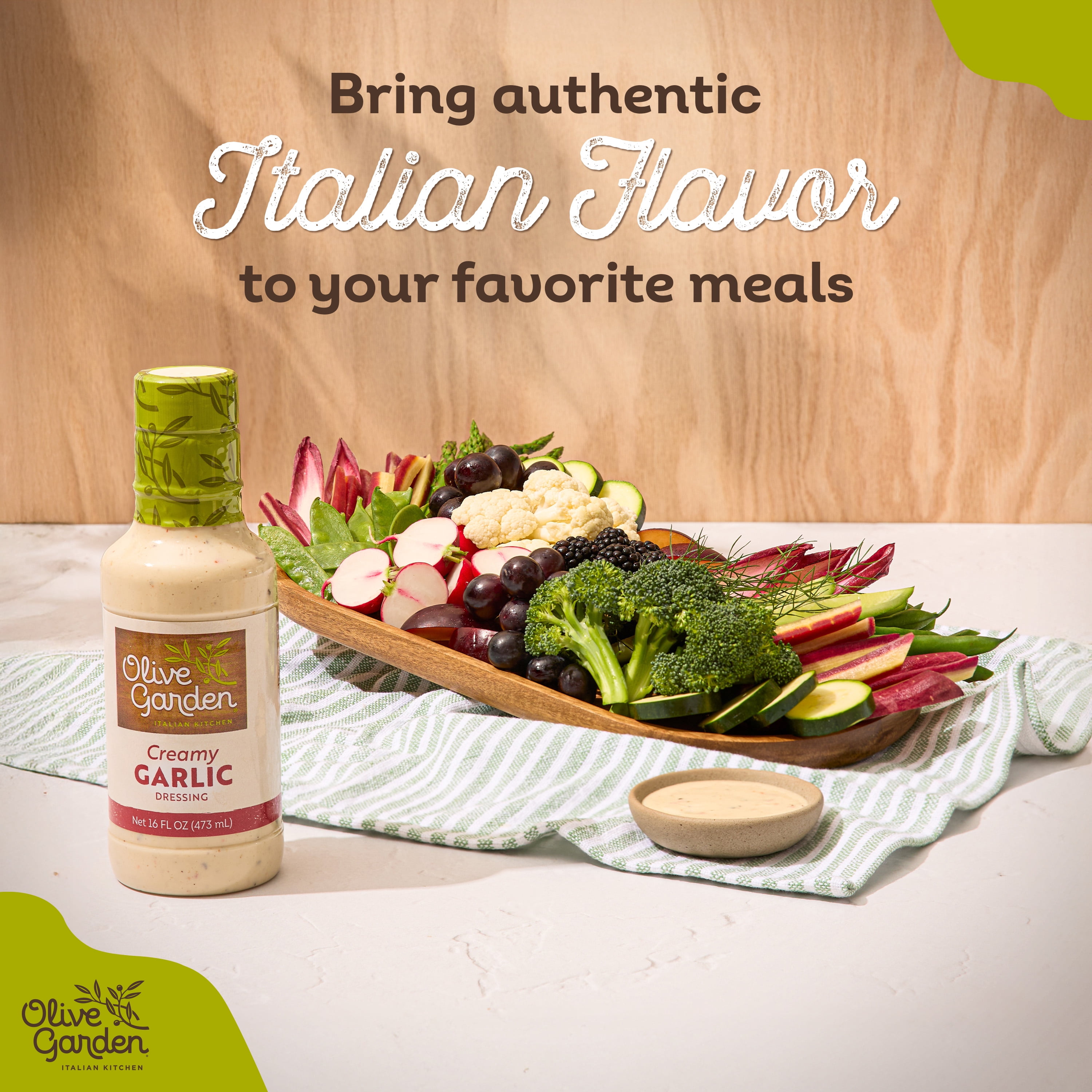 Olive Garden Creamy Garlic Dressing, 16 fl. oz. Bottle