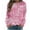 QR1-Pink, variant on VKOYWKM Breast Cancer Survivor Top for Women Pink Ribbon T Shirts Long Sleeve Breast Cancer Awareness Tops Cancer Fight Crew Neck Pullover Blouses