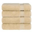 thumbnail image 5 of Cotton Paradise 100% Cotton 4 Piece Turkish Bath Towel Set, Soft Plush Towels Clearance Bathroom Set, Beige, 5 of 7