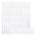 thumbnail image 1 of Unique Bargains 4 Inch Letter Number Stencils 3' Width Reusable Alphabet Numbers Templates Set with Ring, White 36 Pack, 1 of 6