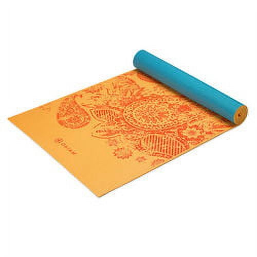 Gaiam Premium Print Reversible Yoga Mat, Elephant, 5mm