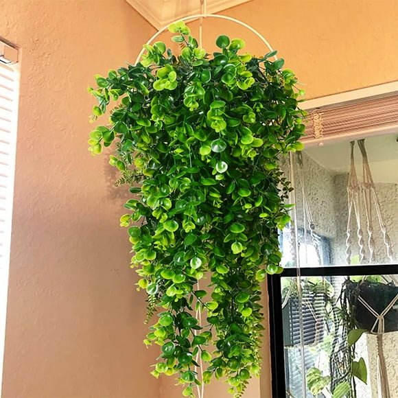 TIMIFIS Fake Hanging Plants,Green Artificial Plants Wall Backdrops Decor,Simulated Green Plant Suspension Indoor for Home Door Wall Garden Wedding Decoration