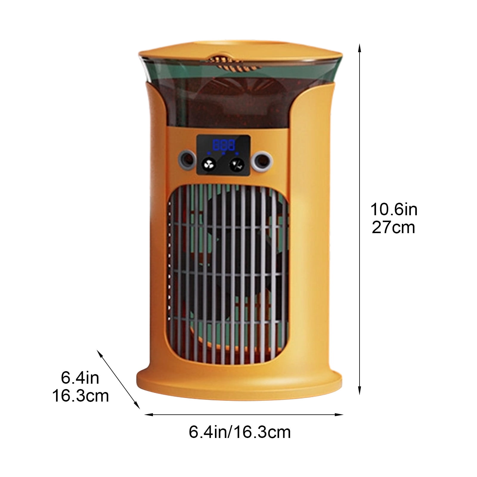 Windowless Evaporative Compact, Portable Air Conditioning — USB Charging Fan, 3 Speed Cooler, and Humidification Function with 1 Unit & Plastic Design for Desk Bedroom Nightstands