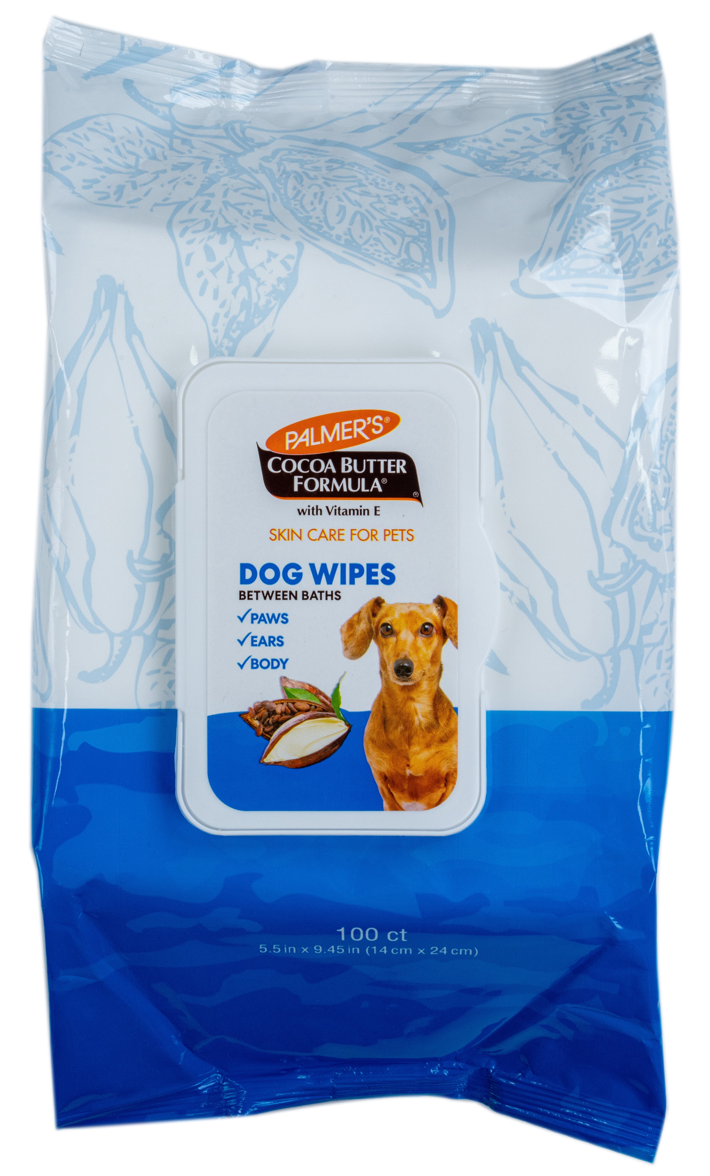 (2 pack) Palmer's Pets Refreshing Wipe for Dogs with Coconut Oil and Vitamin E, 100ct