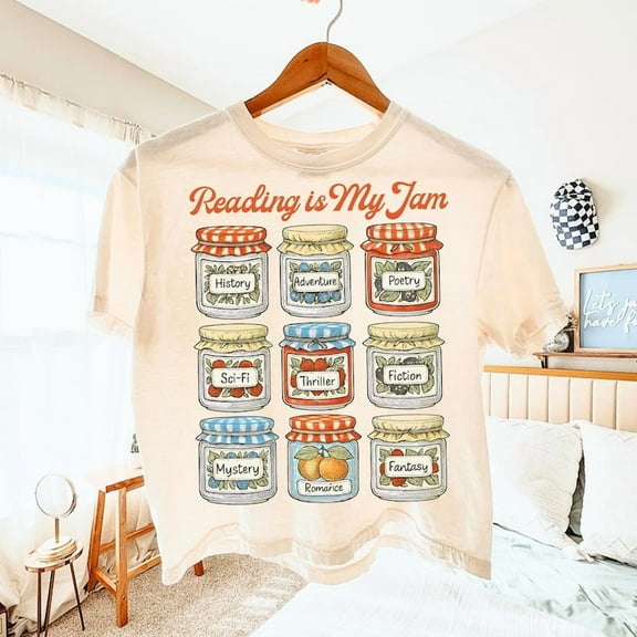 Reading Is My Jam Shirt, Bookworm Shirt, Book Lover Shirt, Fantasy Reader Shirt, Book Club Shirt, Bookish Shirt, Fall Reading Shirt