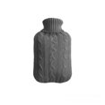 thumbnail image 1 of Matsuzay Funda para bolsa de agua caliente de 2000ml, protector de botella extraíble tejido, calentador de invierno, manga antiescaldado a Suministros térmicos Gris, 1 of 6