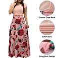 thumbnail image 4 of Sexy Dance Women Summer Autumn FloralPrint Boho Skirt Dress Short Sleeve Party Bodycon Long Maxi Dress Beach Sundress, 4 of 8