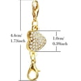 thumbnail image 1 of 2x Conector DIY Sunnimix Latón diamante corazón Magnético 41x11 mm, 1 of 6
