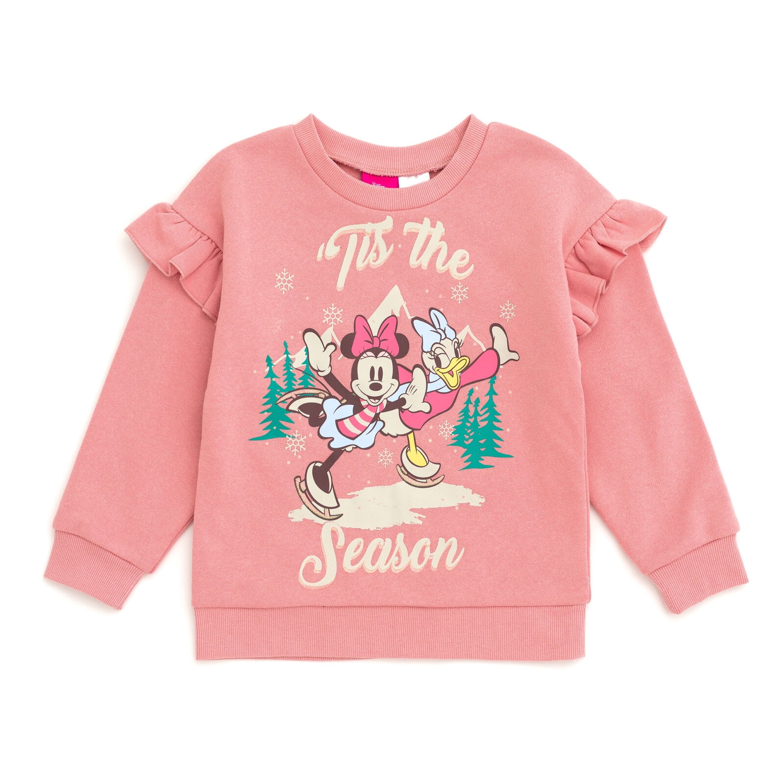 Disney Daisy Duck Minnie Mouse Christmas Fleece Sweatshirt and Jogger Pants Outfit Set Newborn to Little Kid