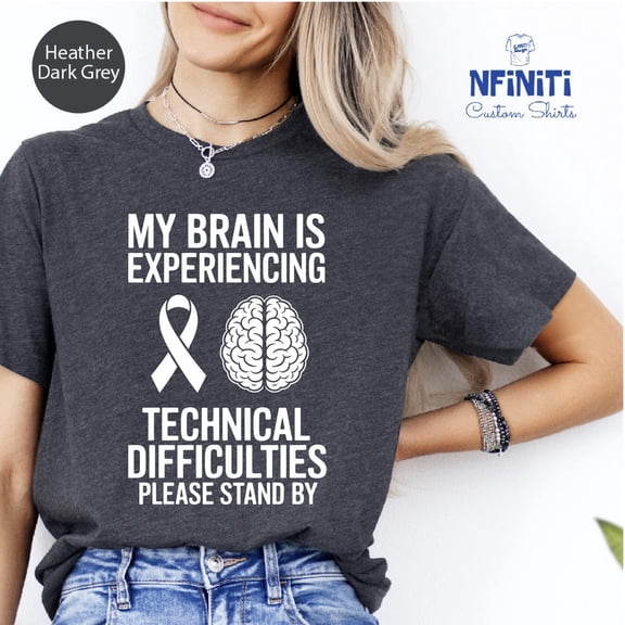 Brain Cancer Awareness T-Shirt, Brain Tumor Support Tee All Size S-5Xl