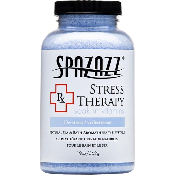 Spazazz SPZ-605 RX Therapy Crystals Container Bath Minerals, 19-Ounce, Stress Therapy De-Stress