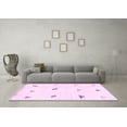 thumbnail image 3 of Ahgly Company Indoor Round Solid Pink Modern Area Rugs, 8' Round, 3 of 4