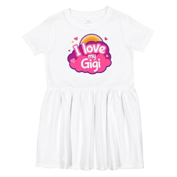 Inktastic I Love My Gigi Grandma Grandchild Girls Toddler Dress