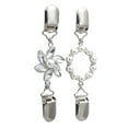 thumbnail image 3 of MasteelfCA 2pcs Fashion Silk Scarf Buckle Alloy Corsage Stylish Brooch (Assorted Color), 3 of 8