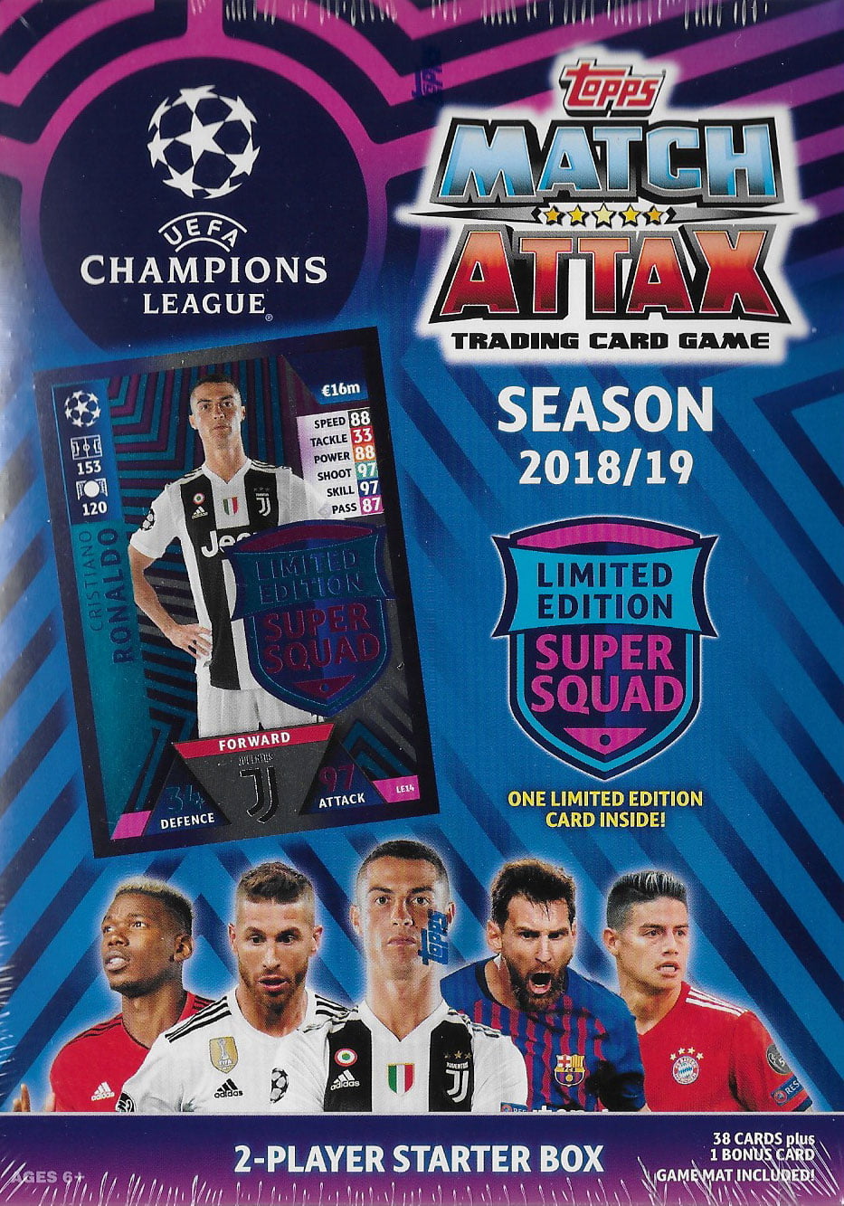 Topps Match Attax Champions League 2018/2019 Starterpack 60 Booster 18/19