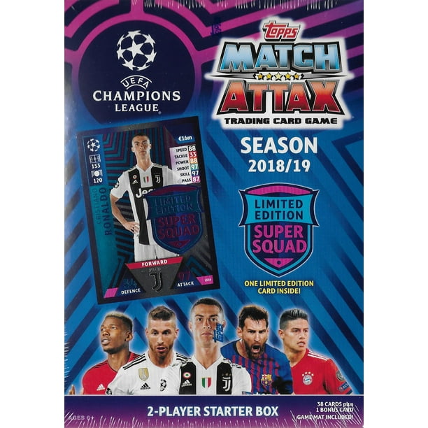 kort Engager beholder 2018 2019 Topps UEFA Champions League Match Attax Soccer Trading Card Game  Sealed Two Player Starter