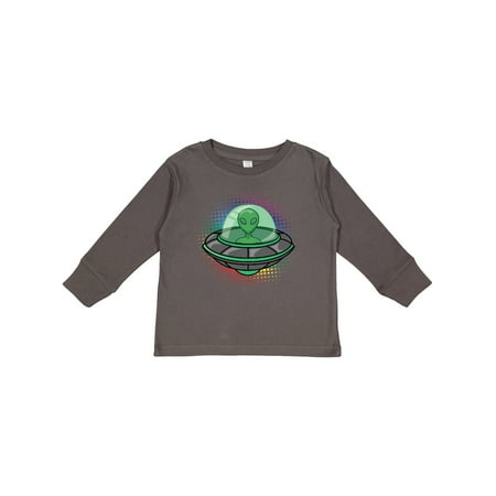 

Inktastic Spaceship Funny Alien Outer Space Gift Toddler Boy or Toddler Girl Long Sleeve T-Shirt