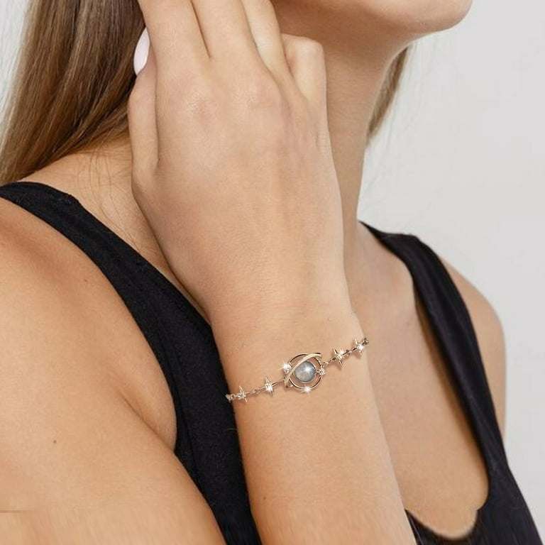 Sterling Silver Bow Bangle Bracelet Fashion Girls Jewelry Gift