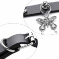 thumbnail image 4 of GHSDFBB Collier Ras du Cou en Cuir, Collier Court Noir, Collier Cercle Punk, Collier Réglable PU Gothique, Collier à Piques Papillon, Collier Ras du Cou Clouté pour Chat, Collier Cosplay, Bijou, 4 of 7