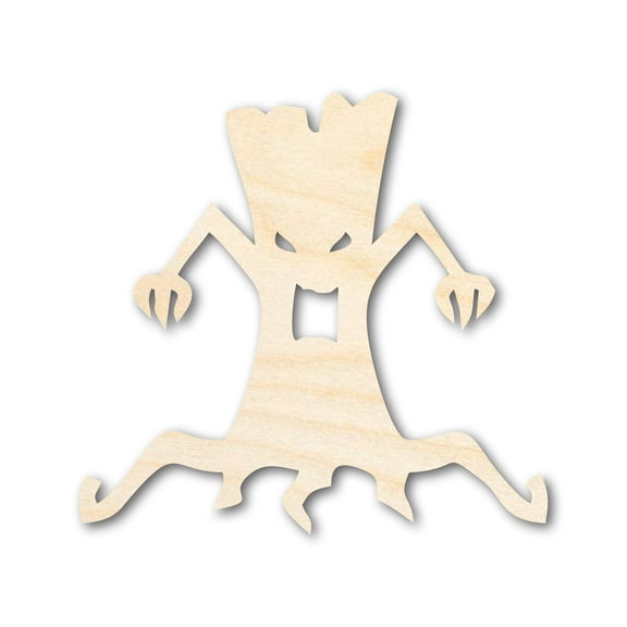 Unfinished Wood Scary Tree Shape - Craft - up to 36" 3" / 1/2"