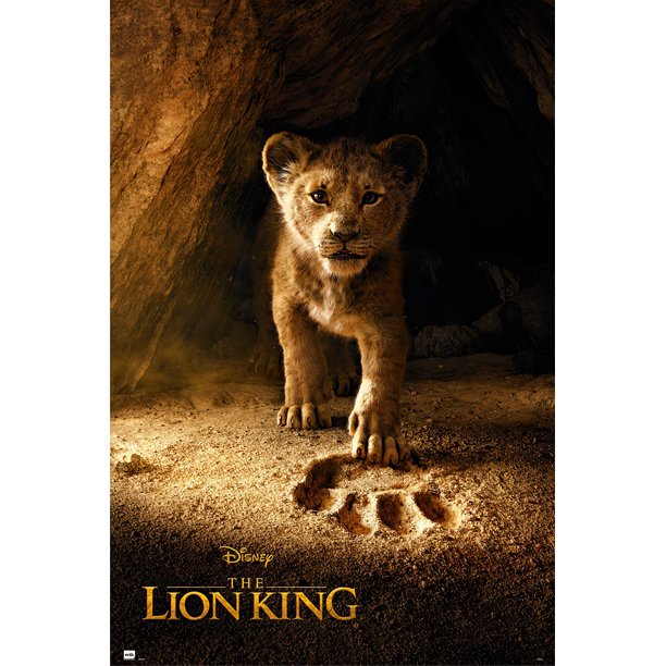 The Lion King 19 Disney Movie Movie Poster Teaser Simba Clear Poster Hanger Walmart Com