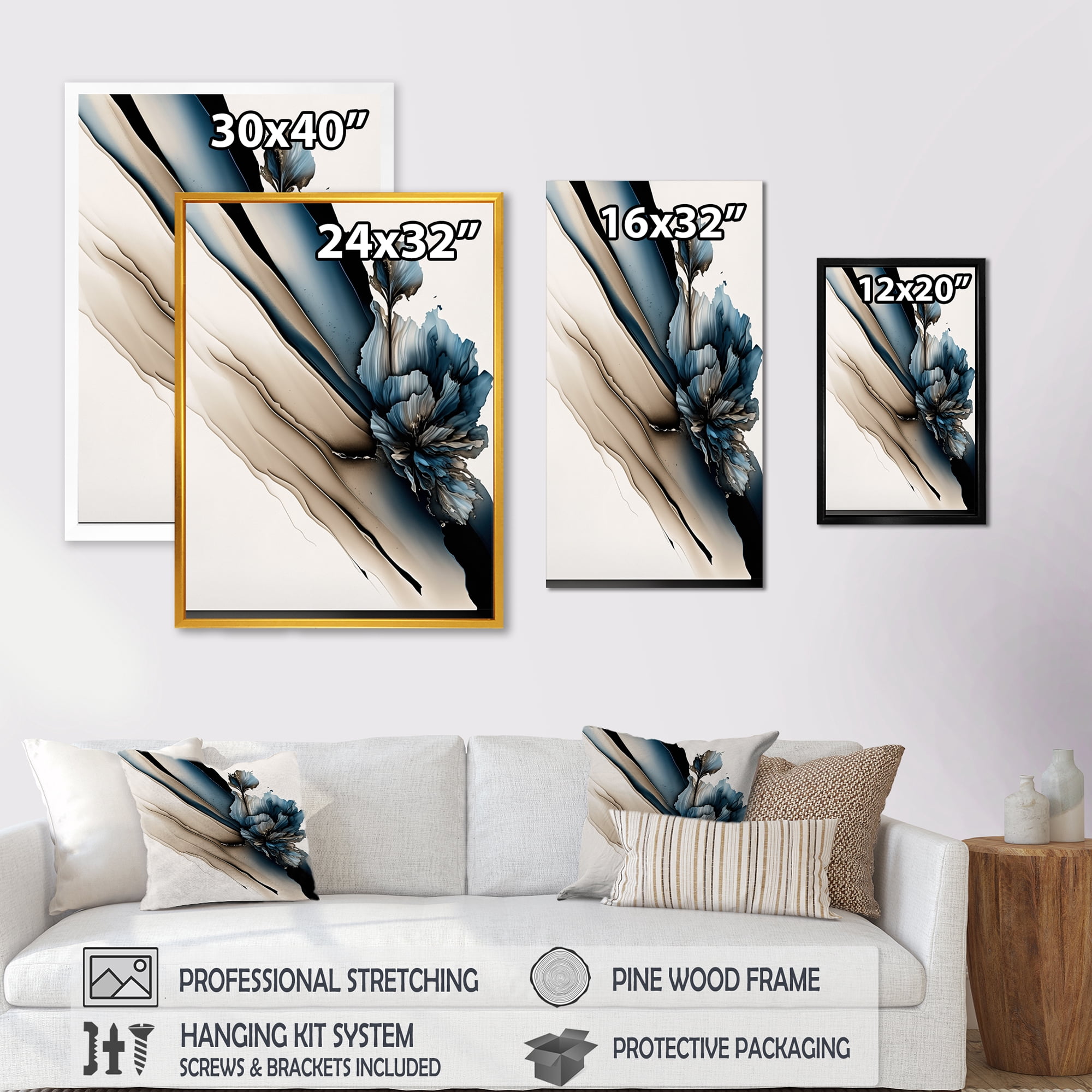 Designart Hyperrealistic Peony Flowers II Canvas Wall Art