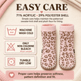 thumbnail image 6 of Muk Luks Girls Socks, Sweater Knit Slipper Kids Crew Socks for Girls with Soft Sole, Light Pink, S/M, 6 of 9