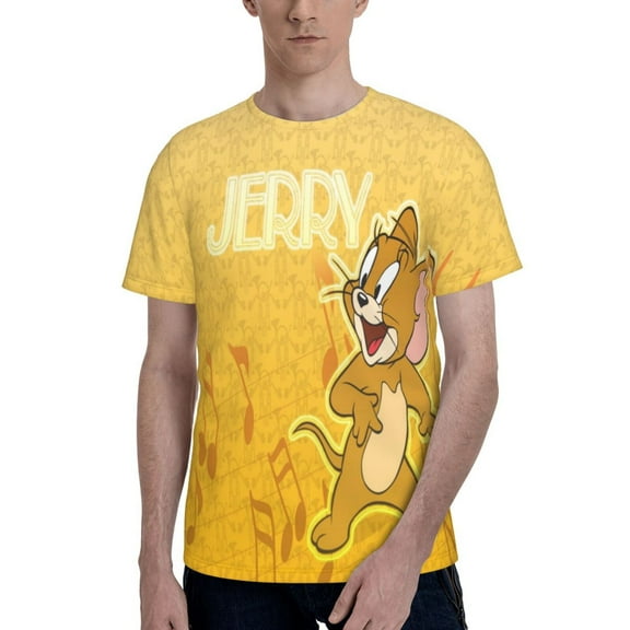 Unisex 3D Print Tom Cat Jerry T Shirts Graphic Casual Summer Short Sleeve Cartoon Tees Shirt for Men Women