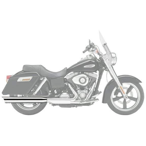 Cobra 4" Chrome Scalloped Tip Slip-On Exhaust Mufflers (6209)