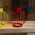 thumbnail image 2 of Northlight 6.5" Red Outdoor Hanging LED Solar Lantern with Handle, 2 of 5