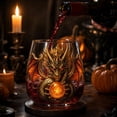 thumbnail image 3 of 3D Mythic Dragon Glass Cup, Fantasy Crystal Orb Whiskey Glass with Sculpted Dragon Design, Unique Drinkware for Whiskey Cocktails Bourbon Home Bar Decor Gift (Green), 3 of 6