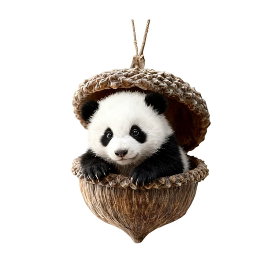 Forest Animal Acorn Ornaments,2D Acrylic Cozy Forest Christmas Ornaments, 2026 New Pine Cone Animal Decoration,Hanging Ornament Home Party Décor, Woodland Creature Hanging Ornament （1Pc) G