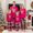 Red, variant on AIGUR Family Matching Christmas Pajama Set, Deer Print Long Sleeve Tops and Plaid Pants Sleepwear Set