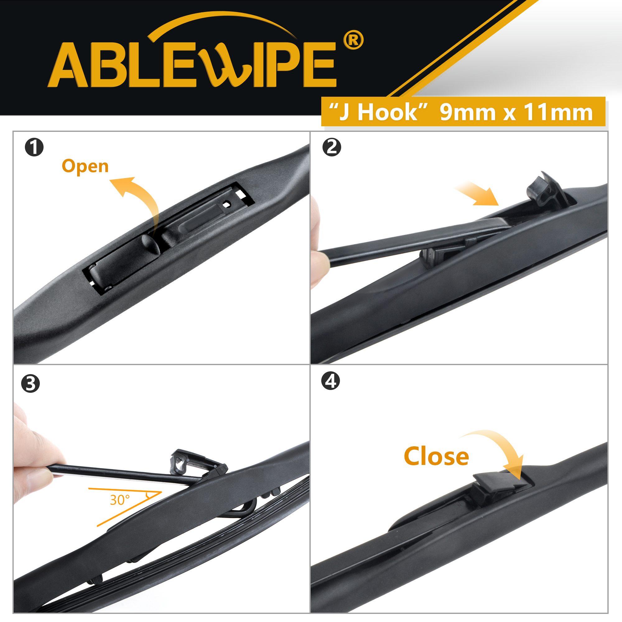 ABLEWIPE 24 Inch 21 Inch Windshield Wiper Blades Fit For Chrysler 300  2013 24