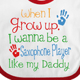 thumbnail image 4 of Inktastic Saxophone Player Like Daddy Boys or Girls Baby Bib, 4 of 4