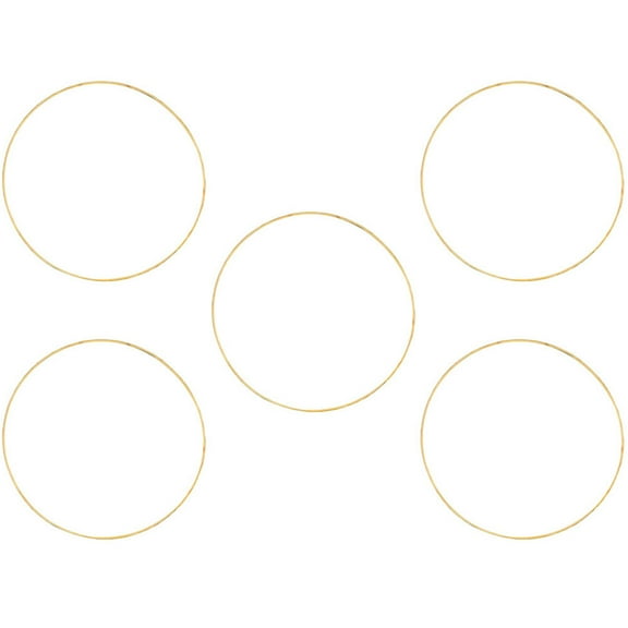 FOLOYORI Artists Metal Rings for Crafts Golden 5Pcs 0.12in Thickness