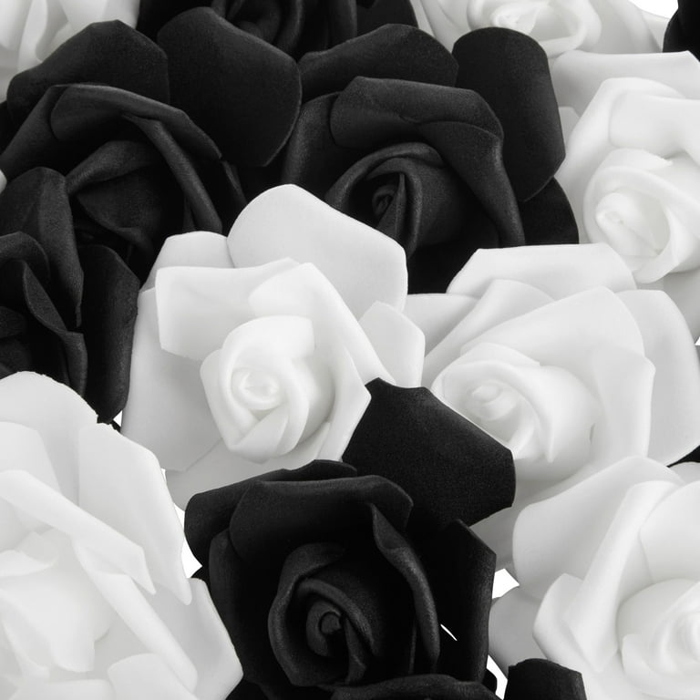 Black and white sale artificial flower arrangements