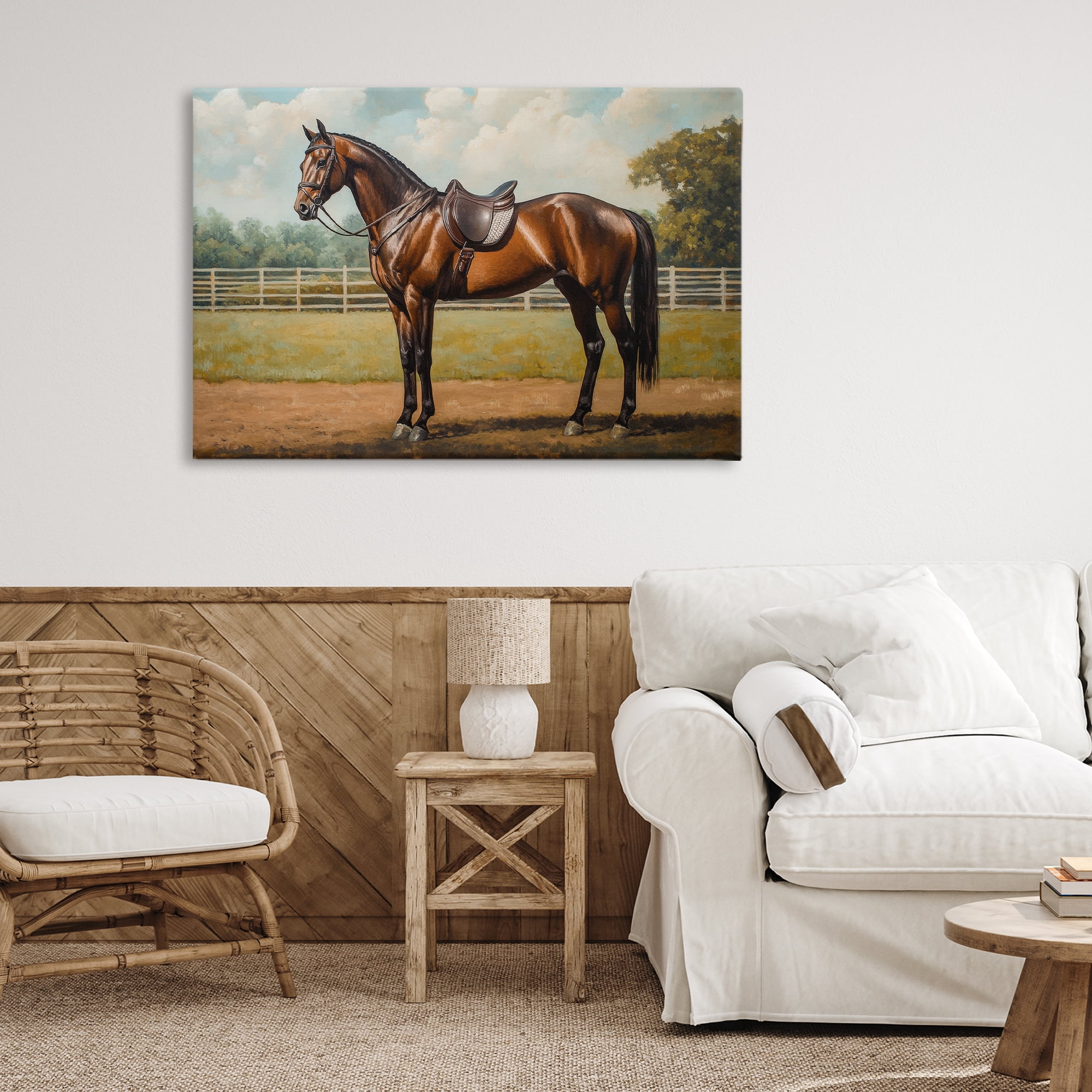 Stupell Industries Saddled & Ready For The Show Canvas Wall Art, design by Petal Prints Design