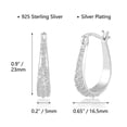 thumbnail image 5 of Alexcraft Gold Chunky Huggie Hoop Earring - 14K Gold/Silver Plated Cubic Zirconia Dainty Lightweight Hypoallergenic Hoop Earrings for Women Jewelry Gift, 5 of 8