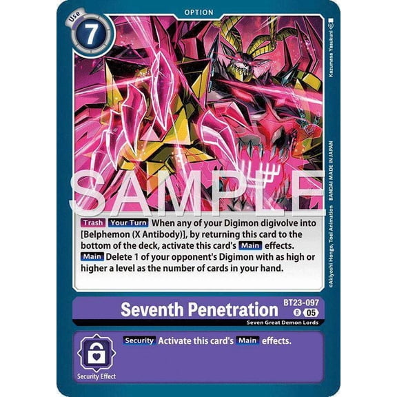 Digimon Hackers' Slumber Rare Seventh Penetration BT23-097