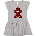 thumbnail image 3 of Inktastic Buffalo Plaid Gingerbread Man Girls Toddler Dress, 3 of 5
