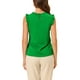 thumbnail image 3 of BLUSA SIN MANGAS CHIC PARA MUJERES INSPIRADA, CON VOLANTES Y PLEATS, IDEAL PARA TRABAJAR, TALLA XL, VERDE, 3 of 6