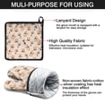 thumbnail image 7 of French Bulldog Dog Kitchen Oven Mitt and Pot Holder Sets 4 Pcs for Baking, Cooking and Grilling, Heat Resistant Up To 392 °F, 7 of 7