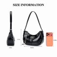 thumbnail image 2 of Lee Vintage Hobo Handbag for Women Cute Small Ladies Shoulder Bag with Decorative Metal Chain, Black, 2 of 7