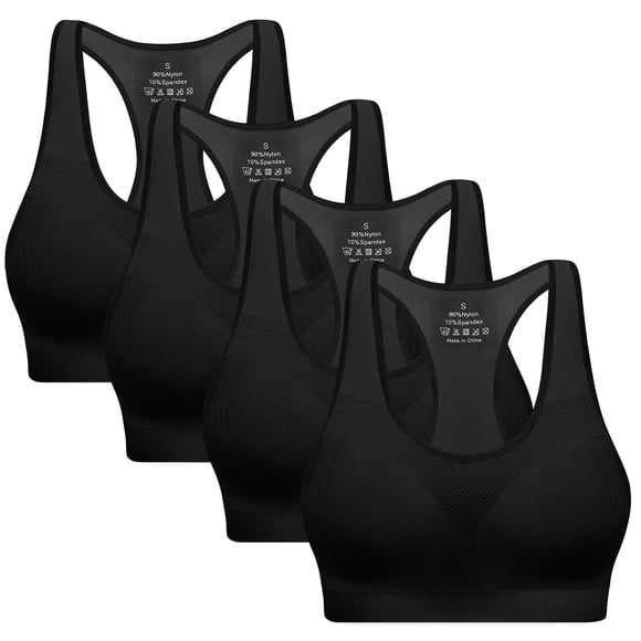 Sujetador deportivo BHRIWRPY Racerback con almohadillas de alto impacto para mujer