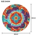 thumbnail image 6 of Colorful Tie Dye Pattern Round Tablecloth 60"x60",Wrinkle Wipeable Table Cloth for Kitchen Dining Room Picnic Patio Party, 6 of 6