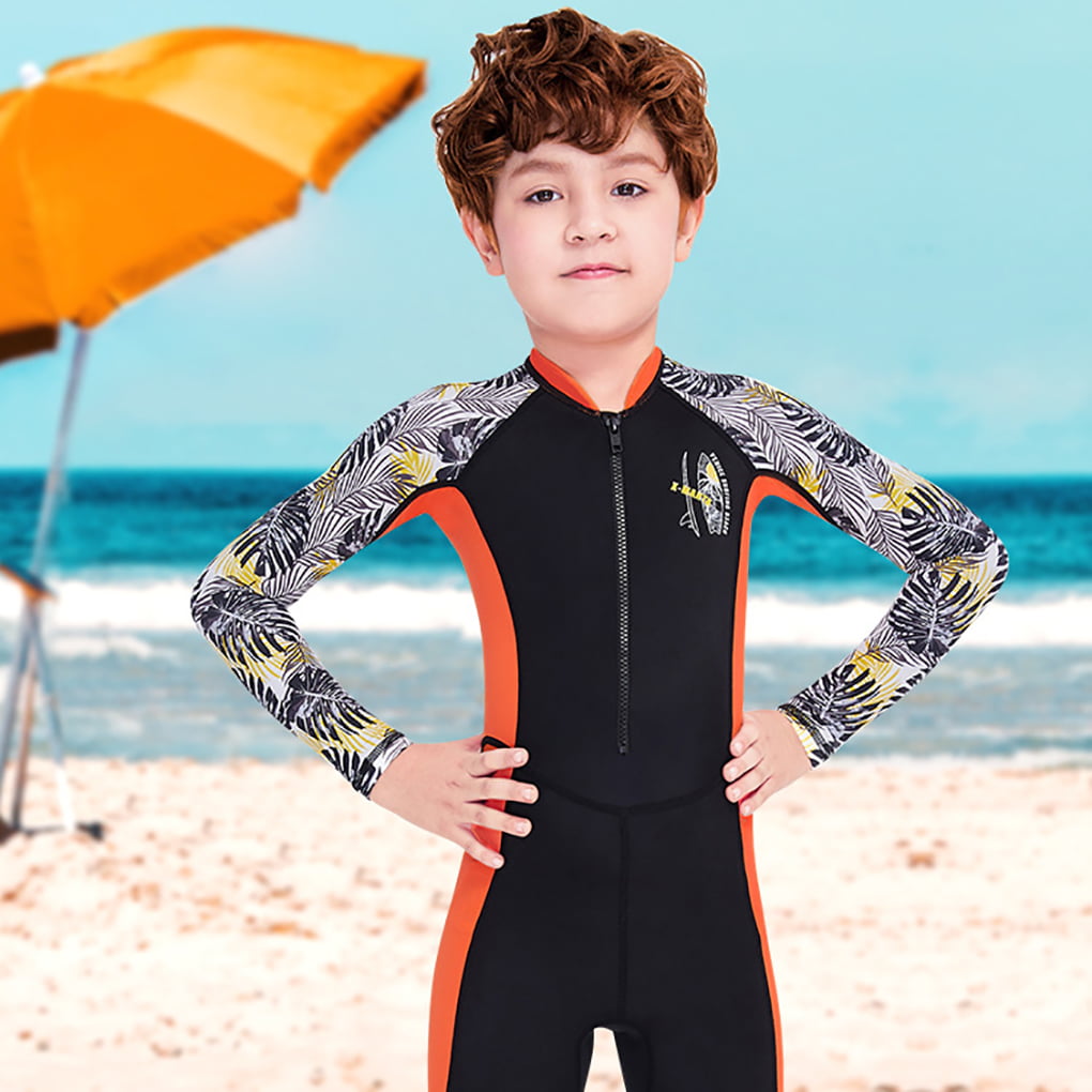 Kids Diving Suit Long Sleeve Surfing Fast Drying UV Protection Swimming Wetsuit 